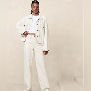 Banana Republic Cream Jean Jacket